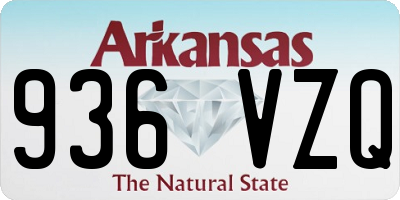 AR license plate 936VZQ