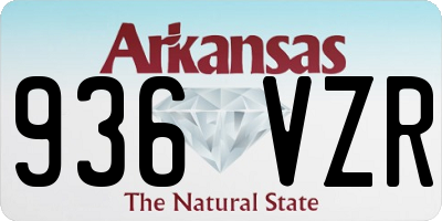 AR license plate 936VZR