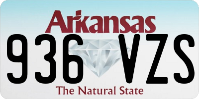 AR license plate 936VZS