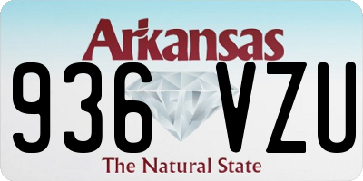 AR license plate 936VZU