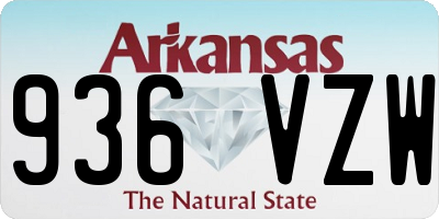 AR license plate 936VZW