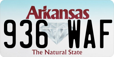 AR license plate 936WAF
