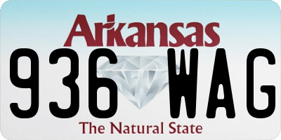 AR license plate 936WAG