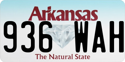 AR license plate 936WAH