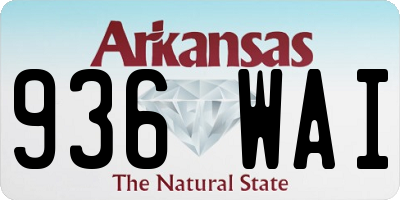 AR license plate 936WAI