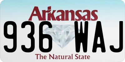 AR license plate 936WAJ