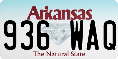 AR license plate 936WAQ