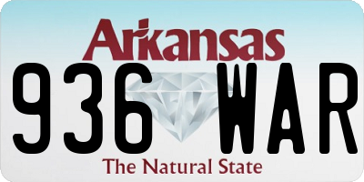 AR license plate 936WAR