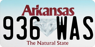 AR license plate 936WAS