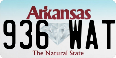 AR license plate 936WAT