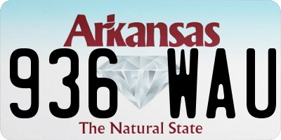 AR license plate 936WAU