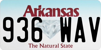 AR license plate 936WAV