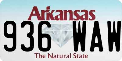 AR license plate 936WAW