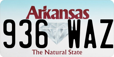 AR license plate 936WAZ