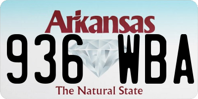 AR license plate 936WBA