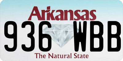 AR license plate 936WBB