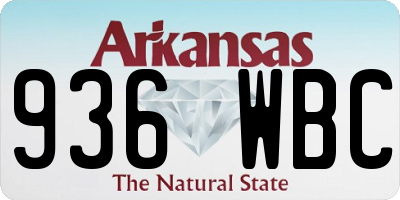 AR license plate 936WBC