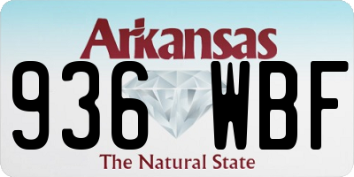 AR license plate 936WBF