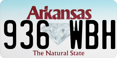 AR license plate 936WBH