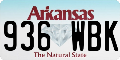 AR license plate 936WBK