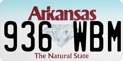 AR license plate 936WBM