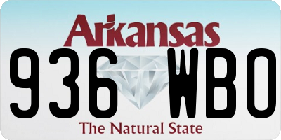 AR license plate 936WBO