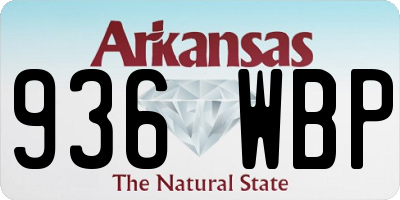 AR license plate 936WBP