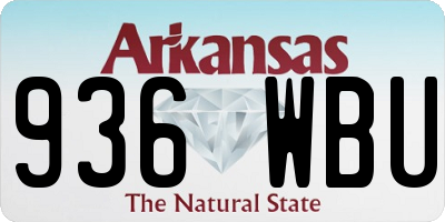 AR license plate 936WBU