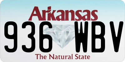 AR license plate 936WBV
