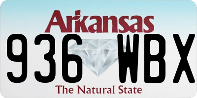 AR license plate 936WBX