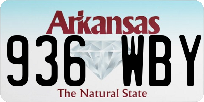 AR license plate 936WBY
