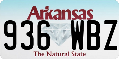 AR license plate 936WBZ