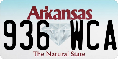 AR license plate 936WCA