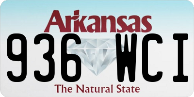 AR license plate 936WCI