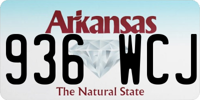 AR license plate 936WCJ