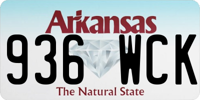 AR license plate 936WCK