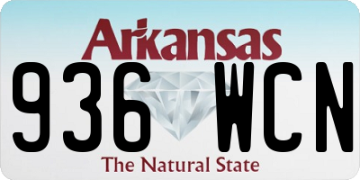 AR license plate 936WCN