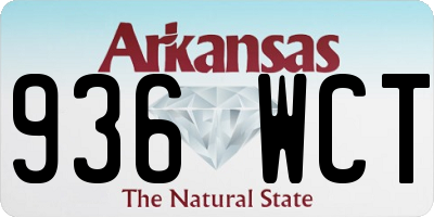 AR license plate 936WCT