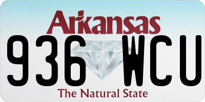 AR license plate 936WCU