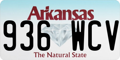 AR license plate 936WCV