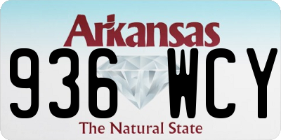 AR license plate 936WCY