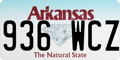 AR license plate 936WCZ