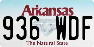 AR license plate 936WDF