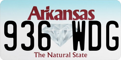 AR license plate 936WDG