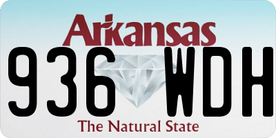 AR license plate 936WDH