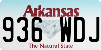 AR license plate 936WDJ