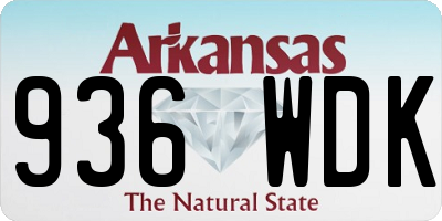 AR license plate 936WDK
