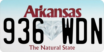 AR license plate 936WDN