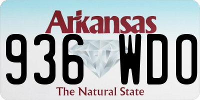 AR license plate 936WDO