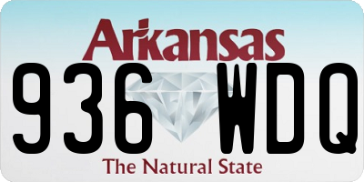 AR license plate 936WDQ